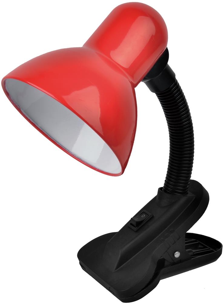 Svetilka namizna Basic s klipom max 60W rdeča LED, ABDL-CLIP-R-60W