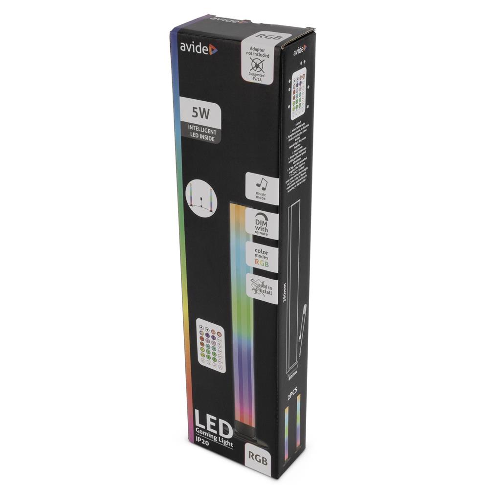 Avide 953328 Namizna svetilka barvna gaming LED 5W RGB z RC, ABLGLWIRC-RGBIC