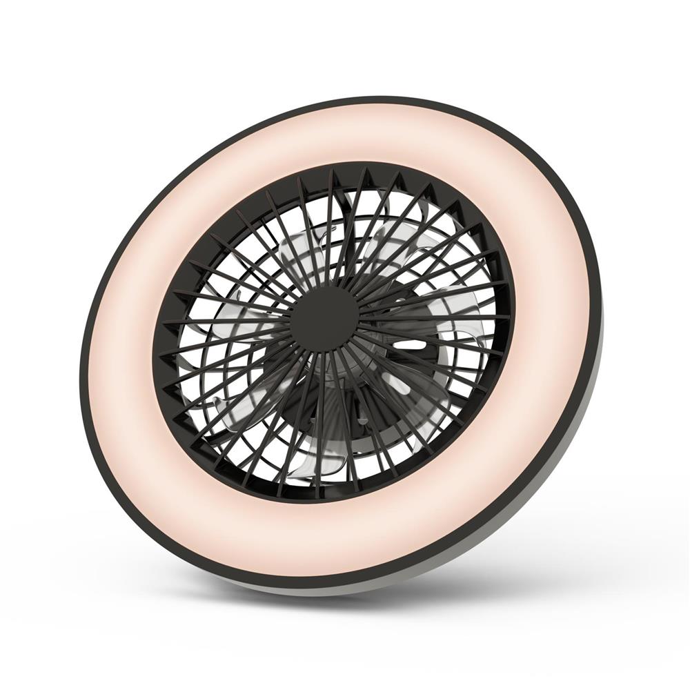 Svetilka stropna Whitney z ventilatorjem, Črna, AFCLCCT-48W-15W-WHB