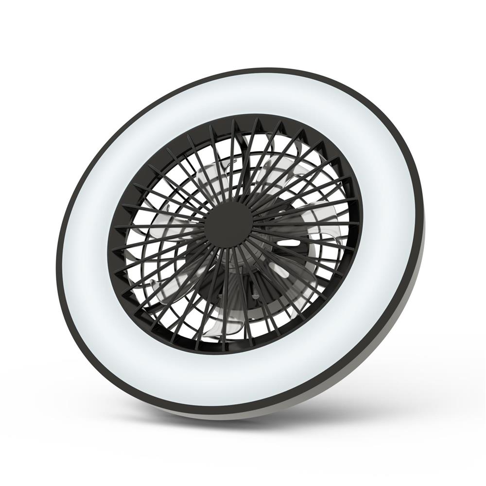 Svetilka stropna Whitney z ventilatorjem, Črna, AFCLCCT-48W-15W-WHB