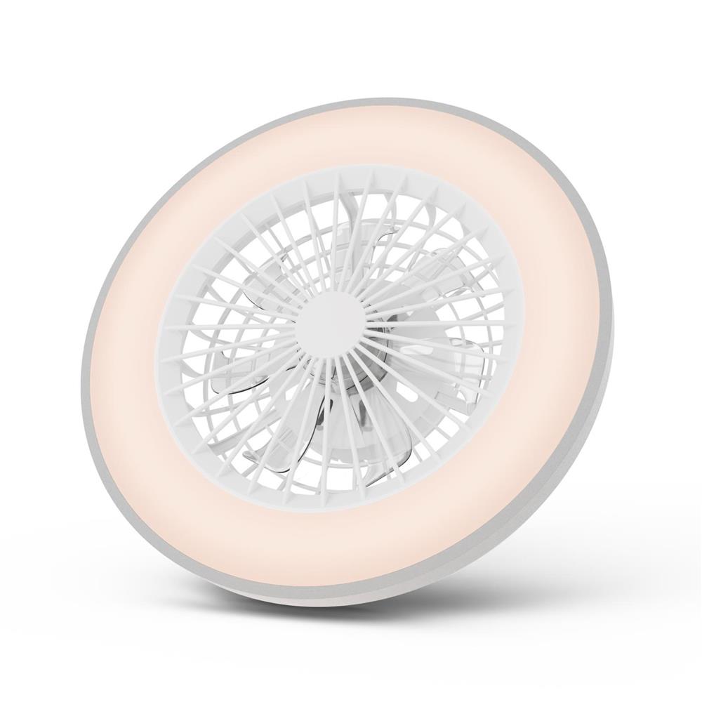 Svetilka stropna Whitney z ventilatorjem, Srebrna, AFCLCCT-48W-15W-WHS