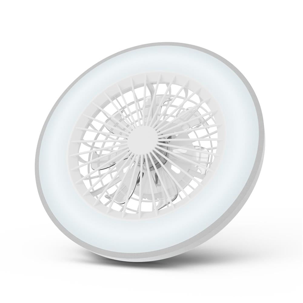 Svetilka stropna Whitney z ventilatorjem, Srebrna, AFCLCCT-48W-15W-WHS