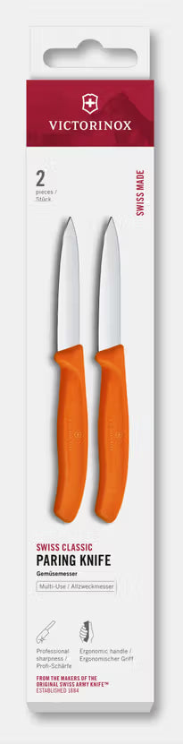 Nož 6.7609.2C1 Set 2v1 za zelenjavo, raven, 8 cm, oranžna