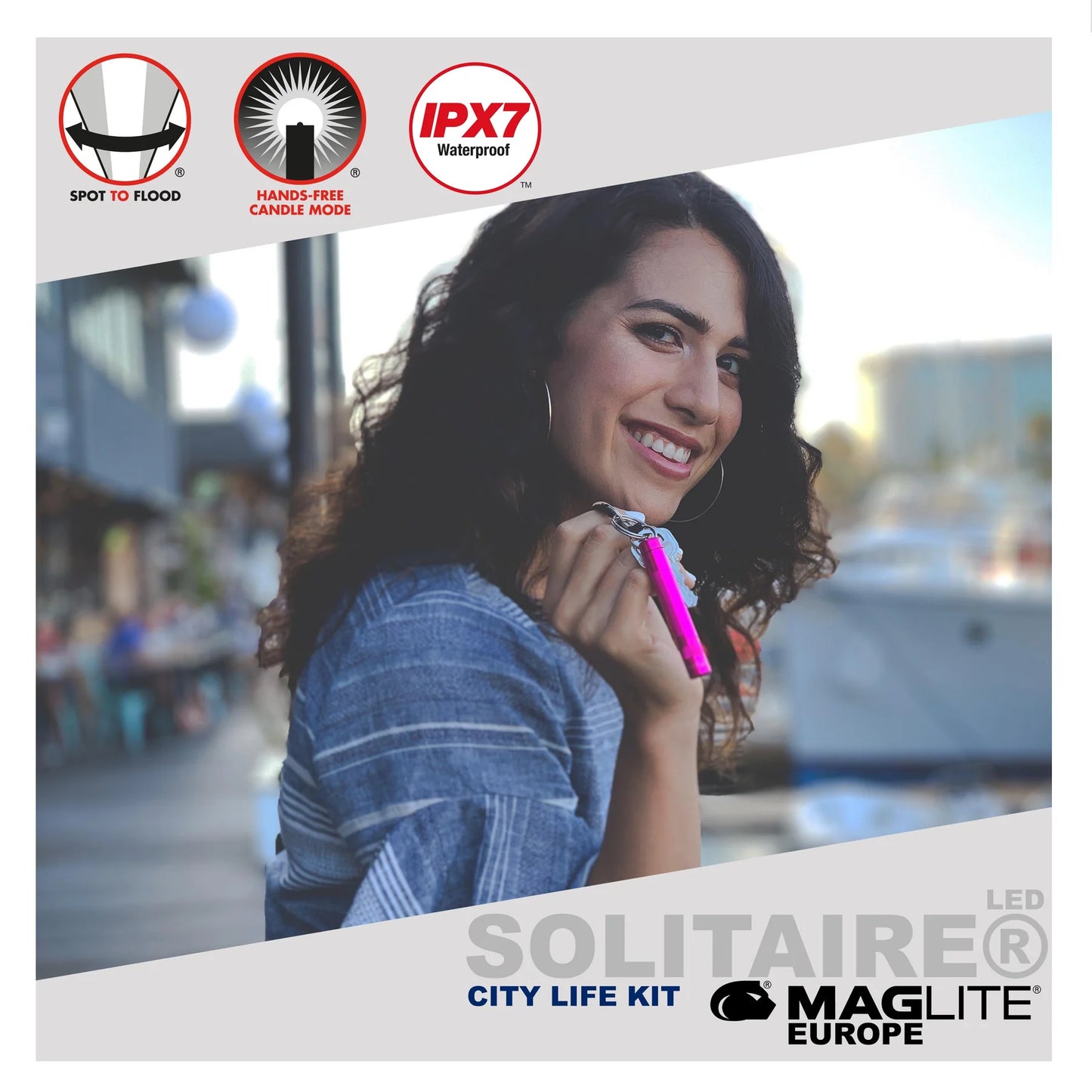 Maglite set City Life SX45071L – Mini Pro + Solitaire (Modra)