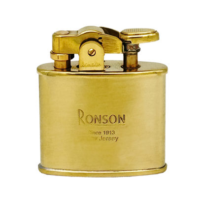 Ronson 210001 Vžigalnik polnilni Nostalgia kremen v zlati barvi