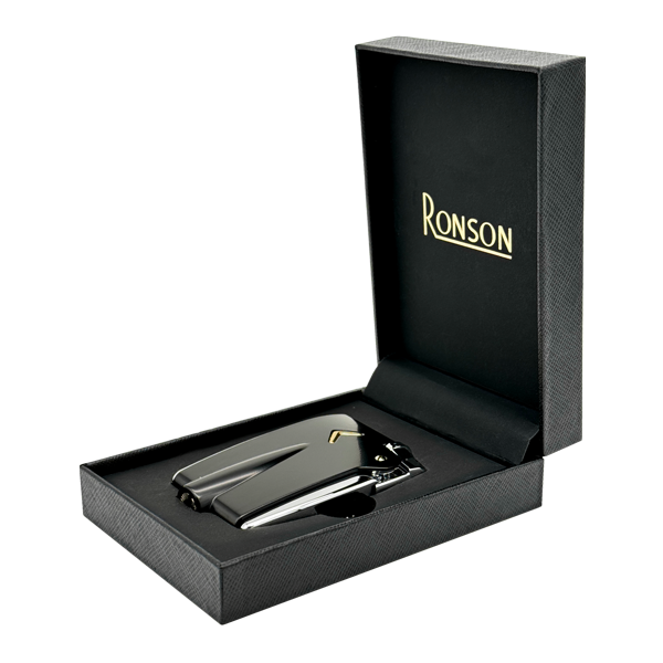Ronson 100004 Vžigalnik plinski Premier Vareflame črn 100004