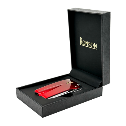 Ronson 100005  Vžigalnik plinski Premier Vareflame rdeč