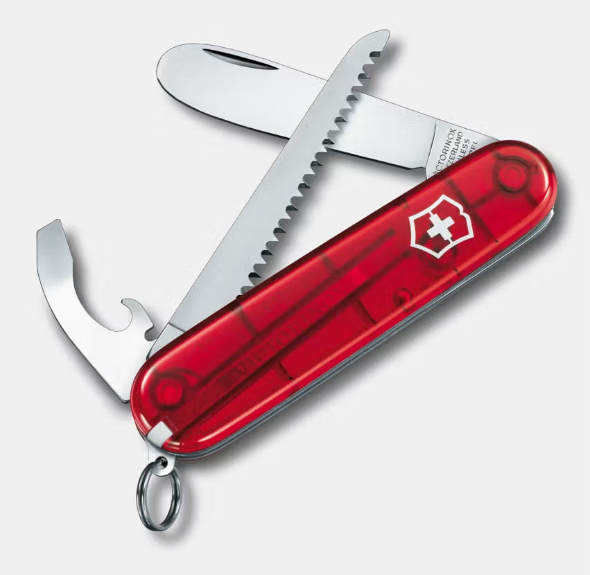 Nož žepni 0.2373.T My First Victorinox 9v1, Red Transparent
