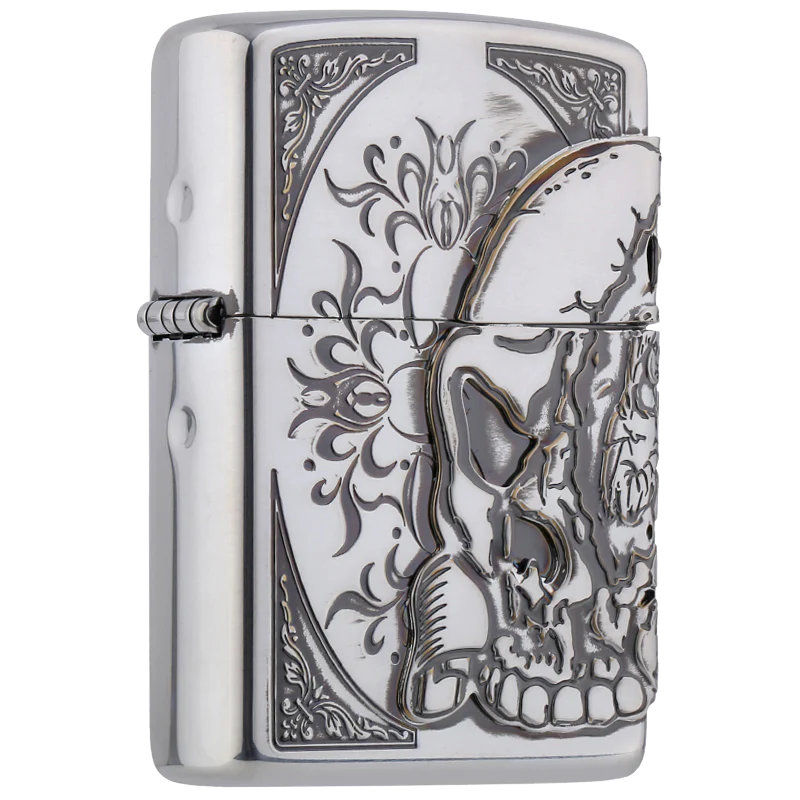 Zippo vžigalnik ZA-3-71A Big Skull Antique SV