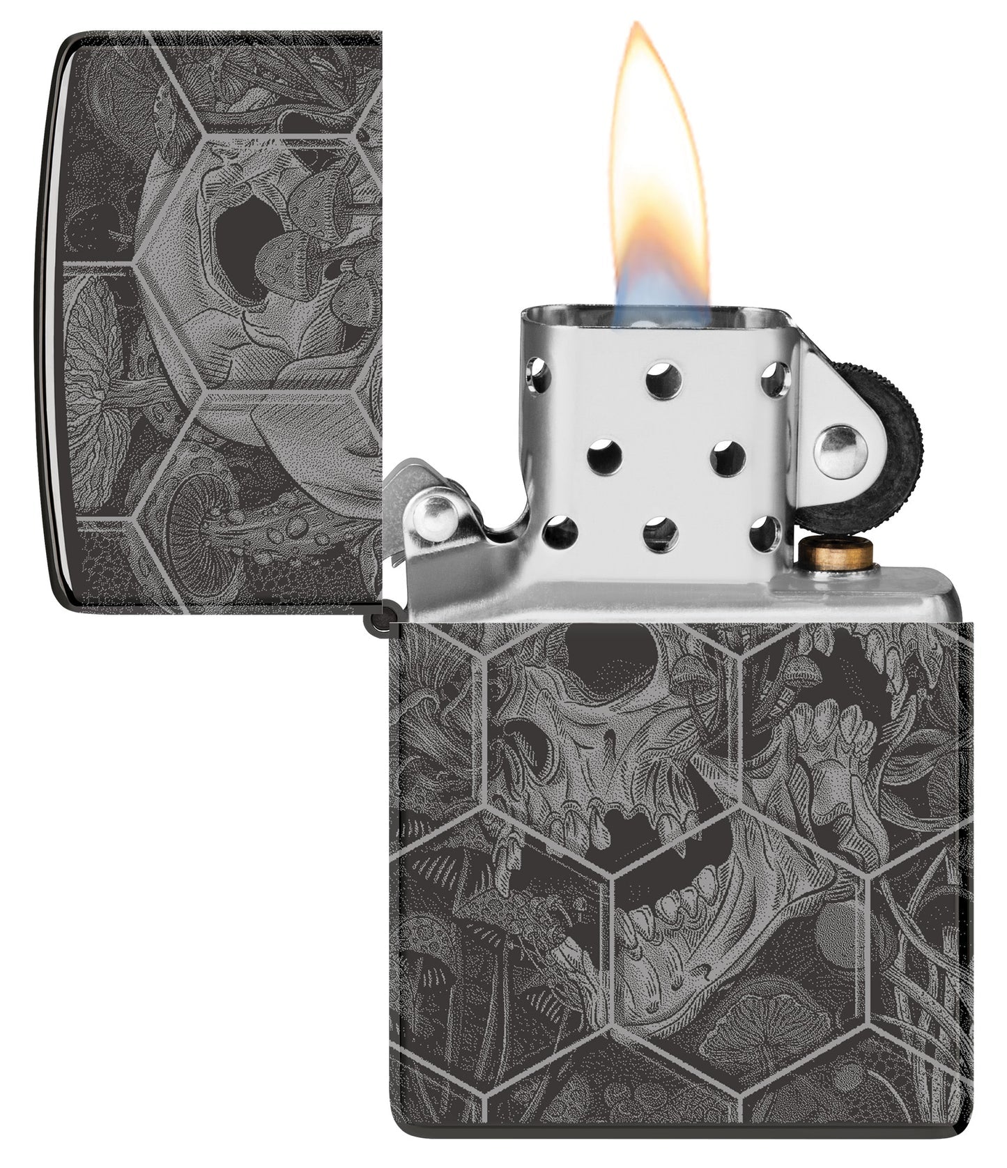 Zippo 46425 vžigalnik Hexagon Trippy Skull