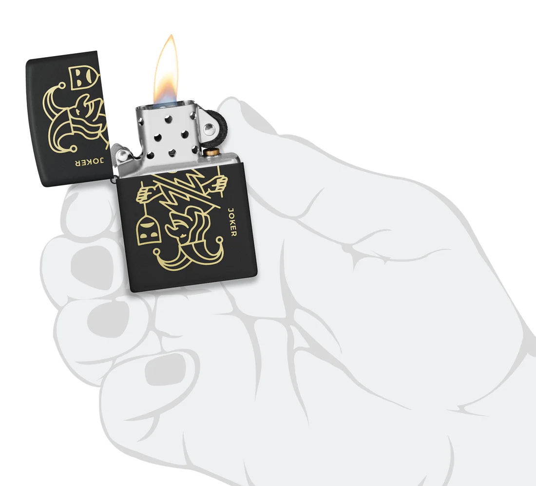 Zippo 46290 vžigalnik Joker Card Black Matte