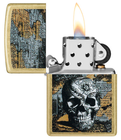 Zippo 46577 vžigalnik Floral Skull Art