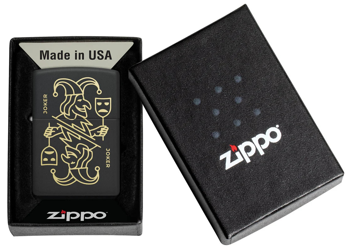 Zippo 46290 vžigalnik Joker Card Black Matte