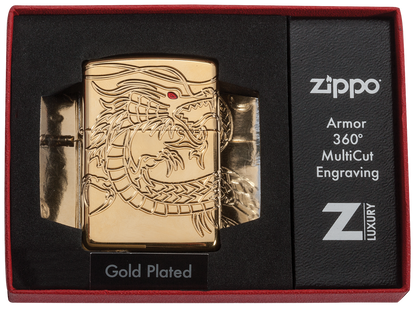 Zippo vžigalnik 29265 Golden Asian Dragon Armor®