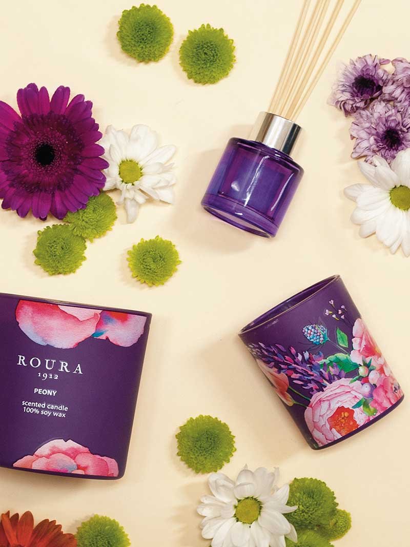 Roura 333501.221 Sveča Peony - Aroma 3 v 1
