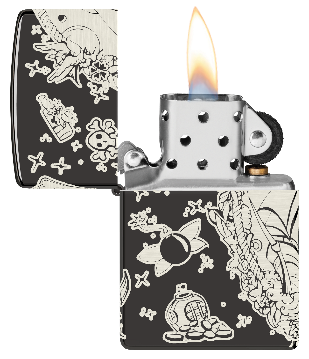 Zippo vžigalnik 48398 Tattoo Pirates
