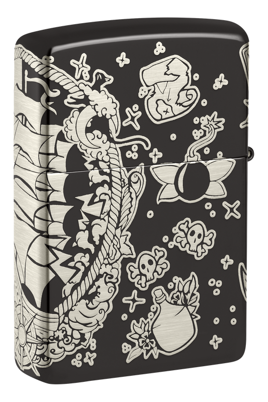 Zippo vžigalnik 48398 Tattoo Pirates