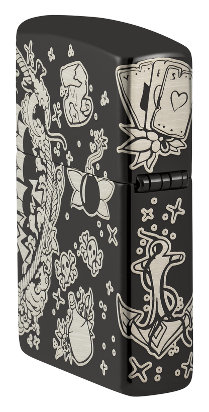 Zippo vžigalnik 48398 Tattoo Pirates