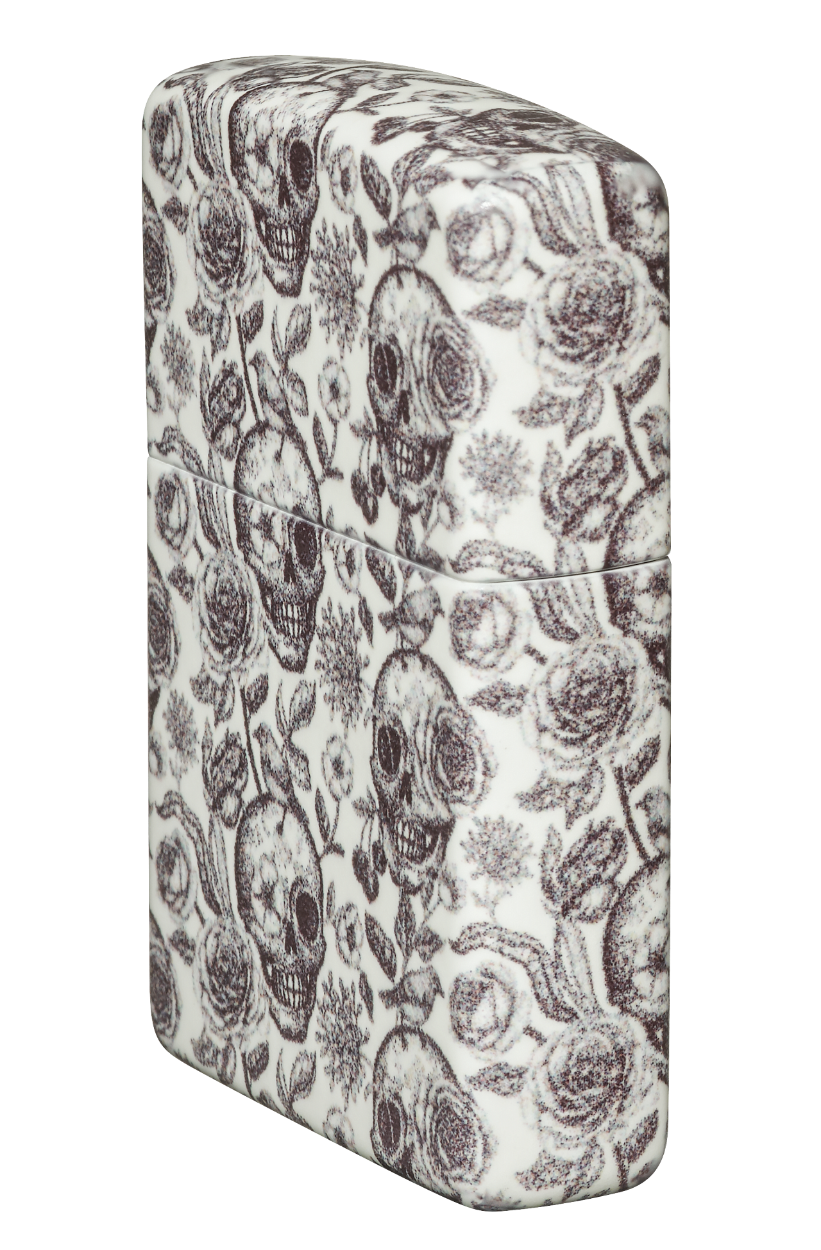 Zippo vžigalnik 49458 Skulls & Flowers, Glow in the Dark