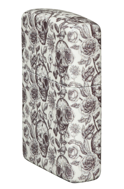 Zippo vžigalnik 49458 Skulls & Flowers, Glow in the Dark