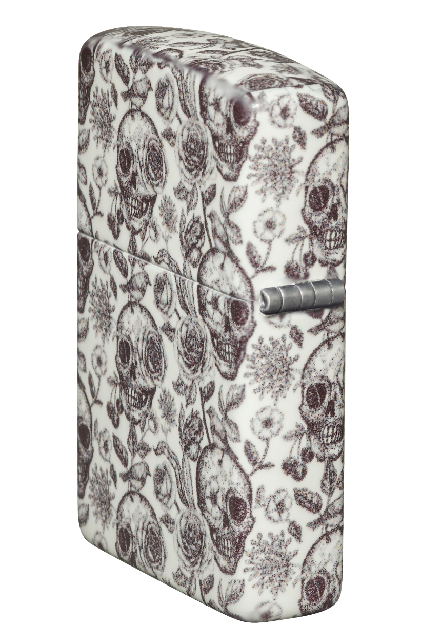 Zippo vžigalnik 49458 Skulls & Flowers, Glow in the Dark
