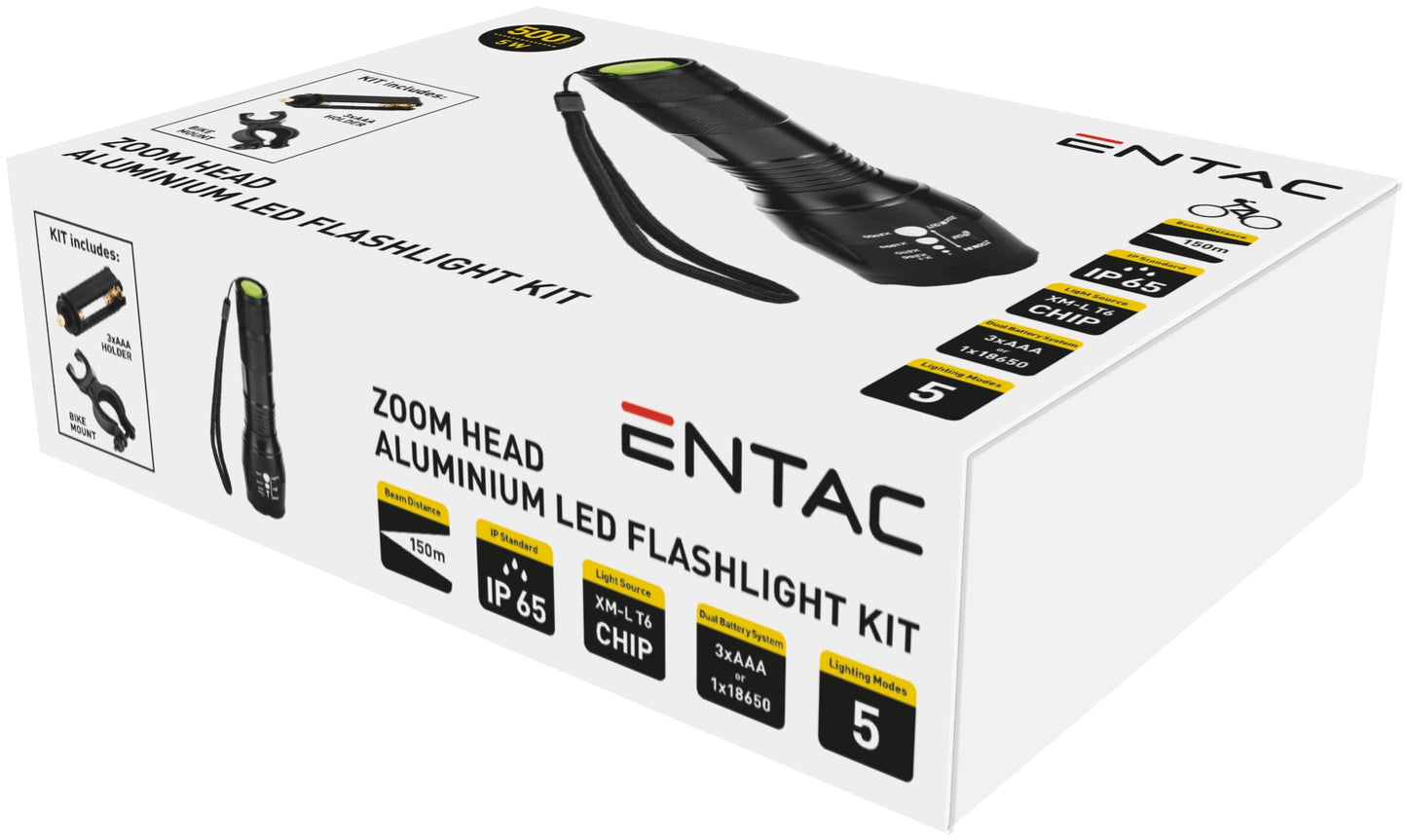 Entac 01589 Svetilka Zoom z nosilcem za kolo