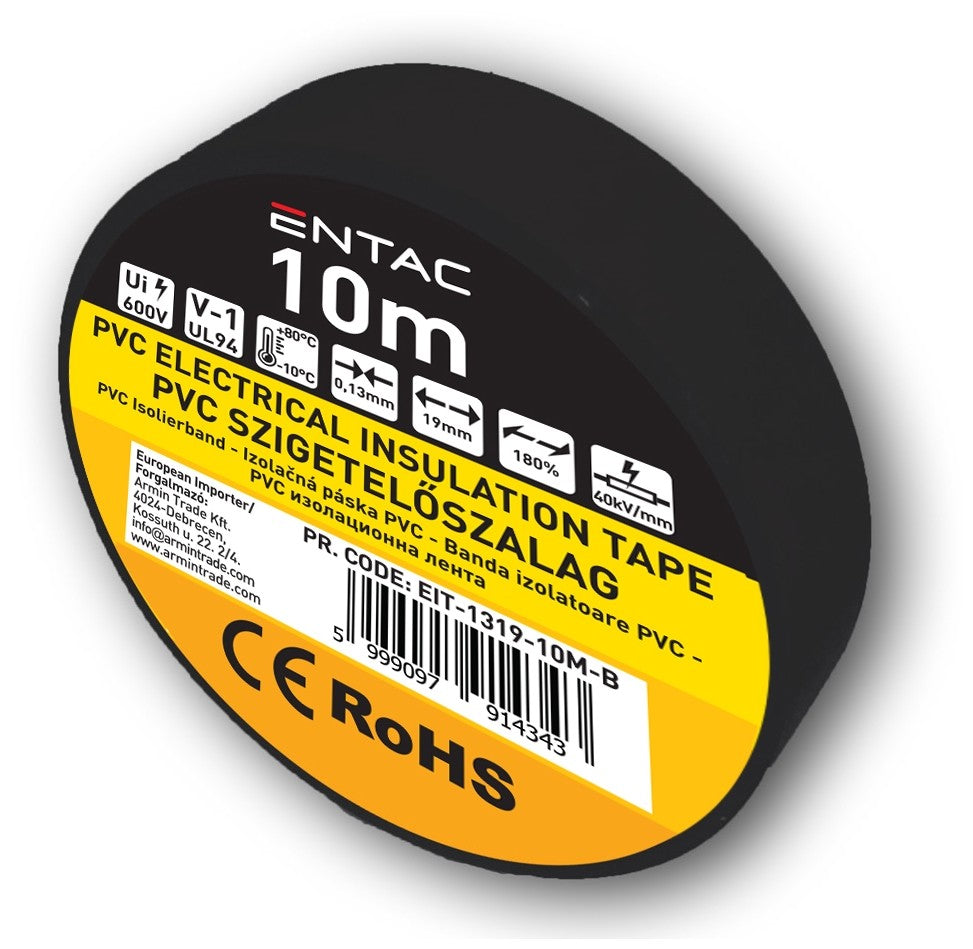 Entac 914343 Izolacijski trak 10m, 0.13x19mm