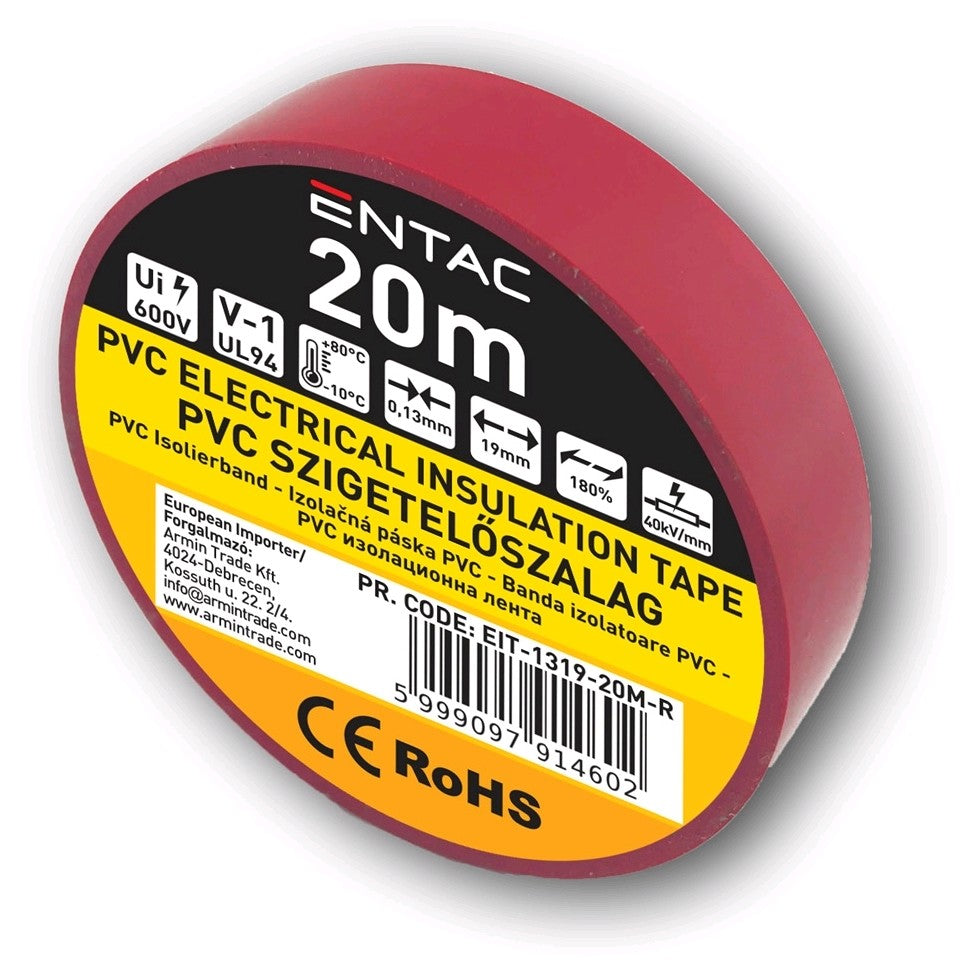 Entac 914602 Izolacijski trak 20m, 0.13x19mm