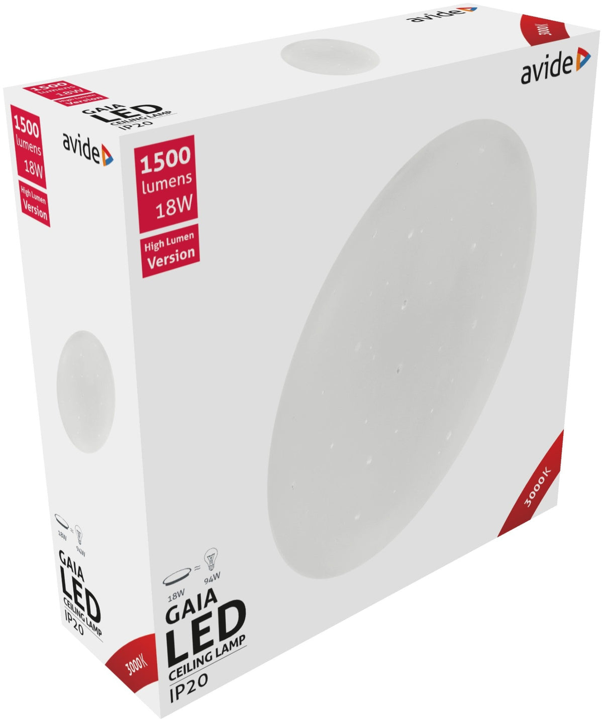 Avide 927664 Stropna svetilka Gaia LED 18W 3000K 1500 lm
