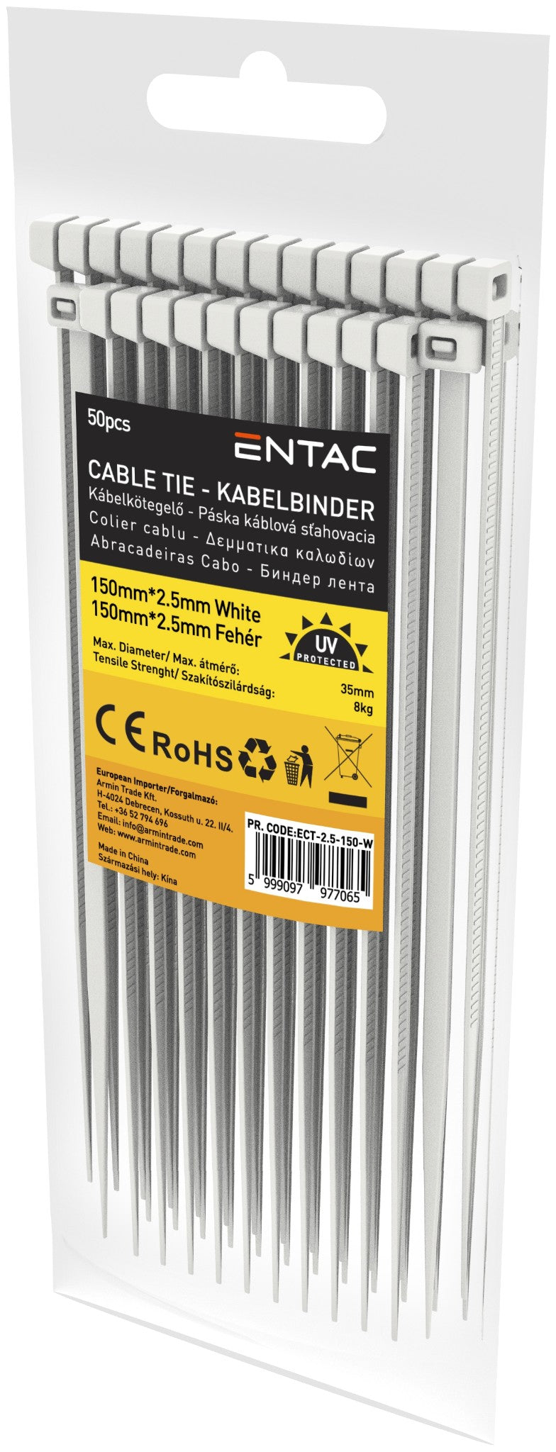 Entac 77065 Vezice 2.5 x 150 mm