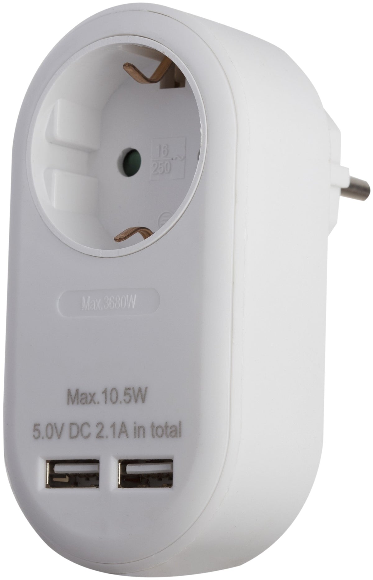 Entac 984728 Razdelilec 1x 16A in 2x USB bel