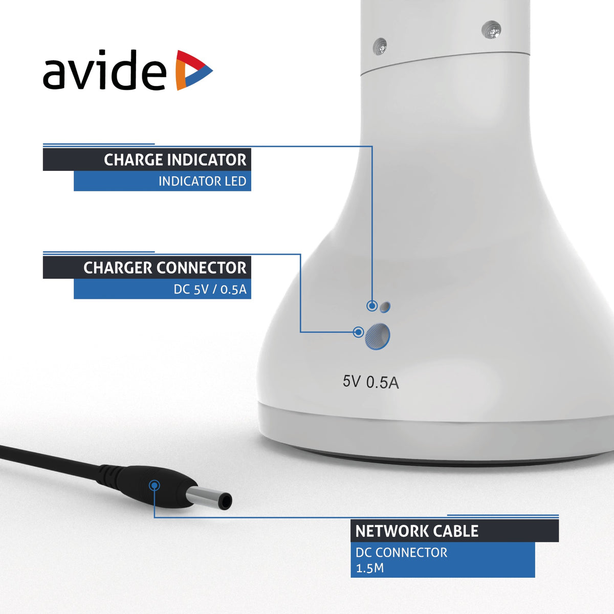Avide 287620 Namizna svetilka Calendar RGB LED 4W NW 250 lm