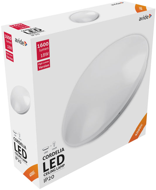 Avide 288825 Stropna svetilka Cordelia LED 18W NW 1600 lm