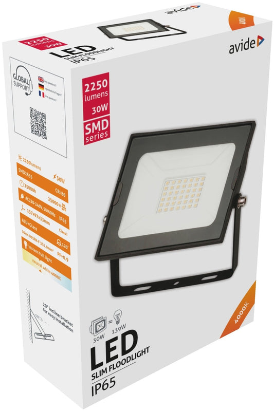 Avide 908946 SMD LED Reflektor Slim 30W NW 2250 lm